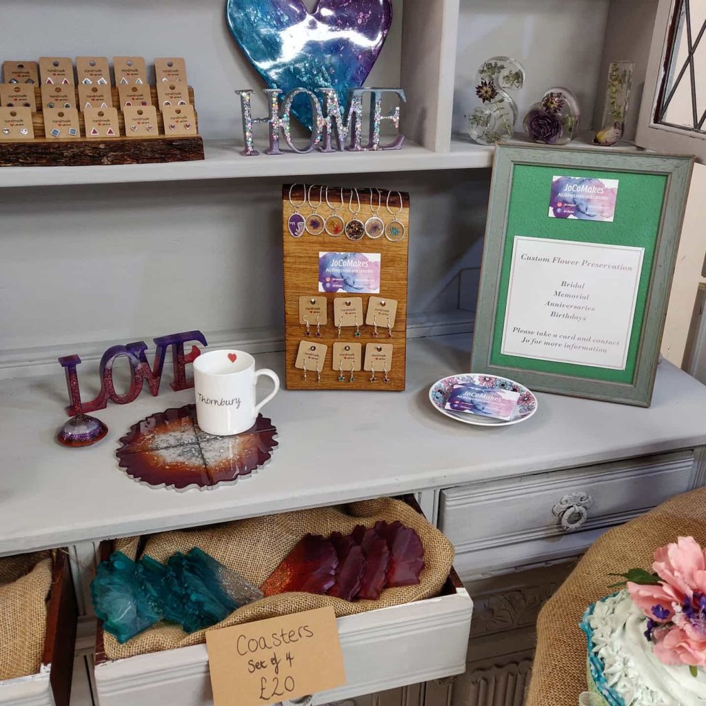 Some of my products displayed in the shop
